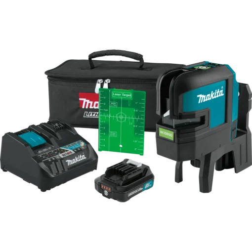 Makita SK106GDNAX 12V Max CXT Cordless Cross-Line/4-Point Green Beam Laser Kit