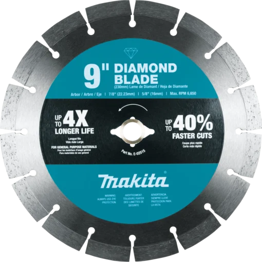 Makita E-02515 9" Diamond Blade, Segmented, General Purpose