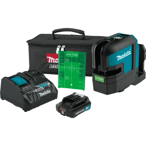Makita SK105GDNAX 12V Max CXT Cordless Cross-Line Green Beam Laser Kit