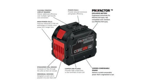 Bosch GBA18V120 18V CORE18V Lithium-Ion 12.0 Ah PROFACTOR Exclusive Battery - Image 2